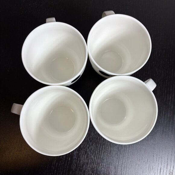 MIKASA Ultima + Plus Hot Spots Ebony White/Black Polka-Dot Coffee Mugs, Set of 4 - Picture 6 of 9